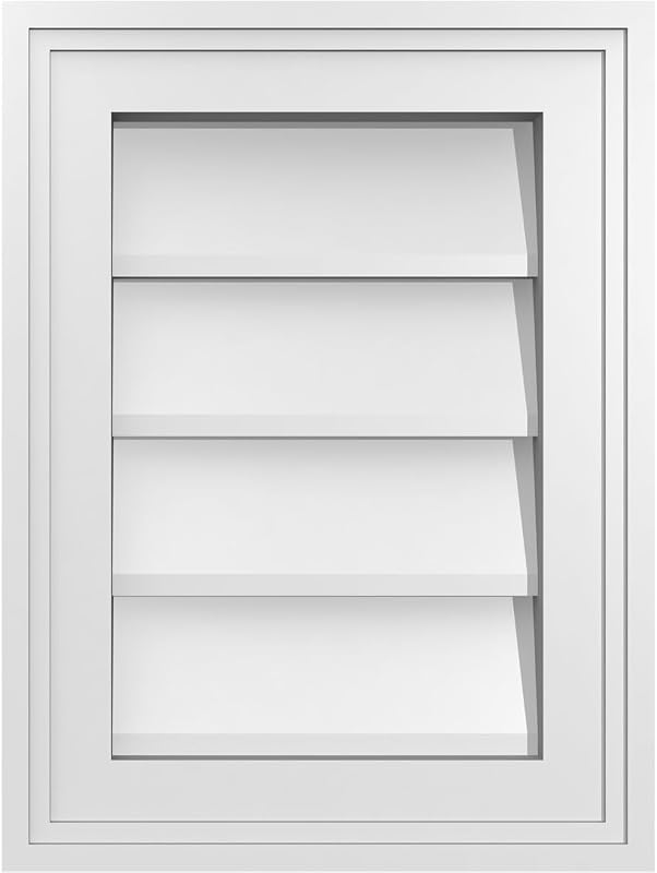 Ventana Gable PVC 12x16" con Marco 2x1.5"