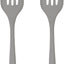 2 Pzas Espátulas Silicona Ranuradas para Huevos Gris