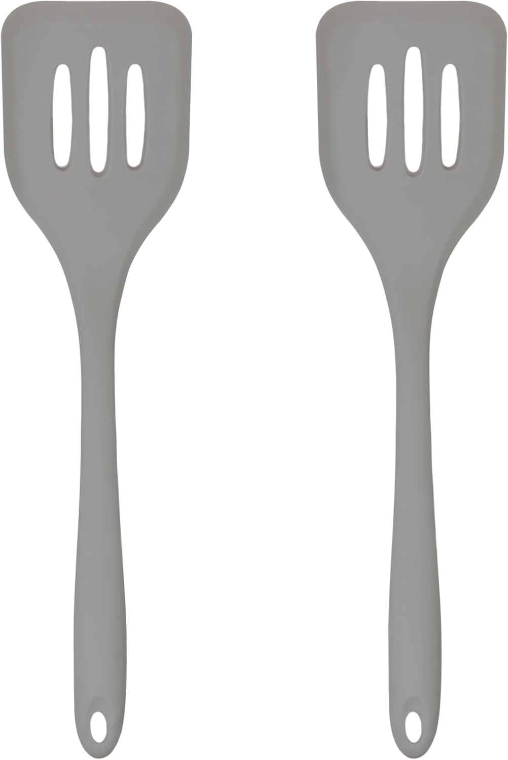2 Pzas Espátulas Silicona Ranuradas para Huevos Gris