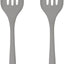 2 Pzas Espátulas Silicona Ranuradas para Huevos Gris