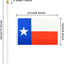 Banderas Texas con poste madera 12 Pzas