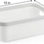 6 Pzas Cesta Plástico 10x7x4pulg con Asa Blanco