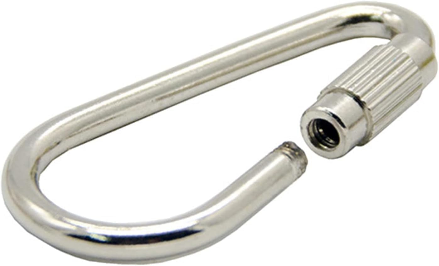 10 Ganchos Plateados Acero Inox para Loro y Animales