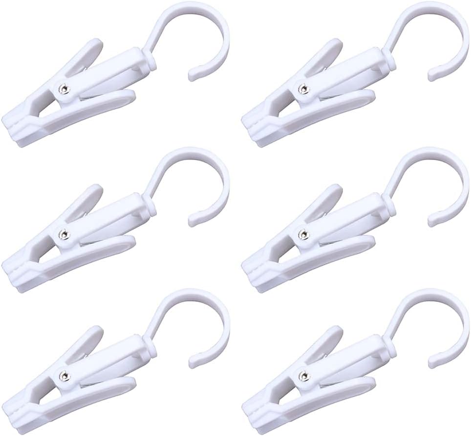 6 Ganchos Ropa Sucia Alfileres Giratorios Clips Colgar