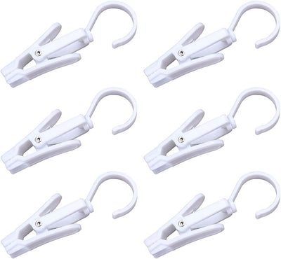 6 Ganchos Ropa Sucia Alfileres Giratorios Clips Colgar