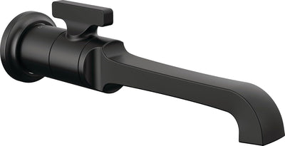 Grifo baño pared 1 agujero negro mate