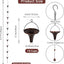 Cadena lluvia exterior 9.7ft 10 copas embudo metal marrón