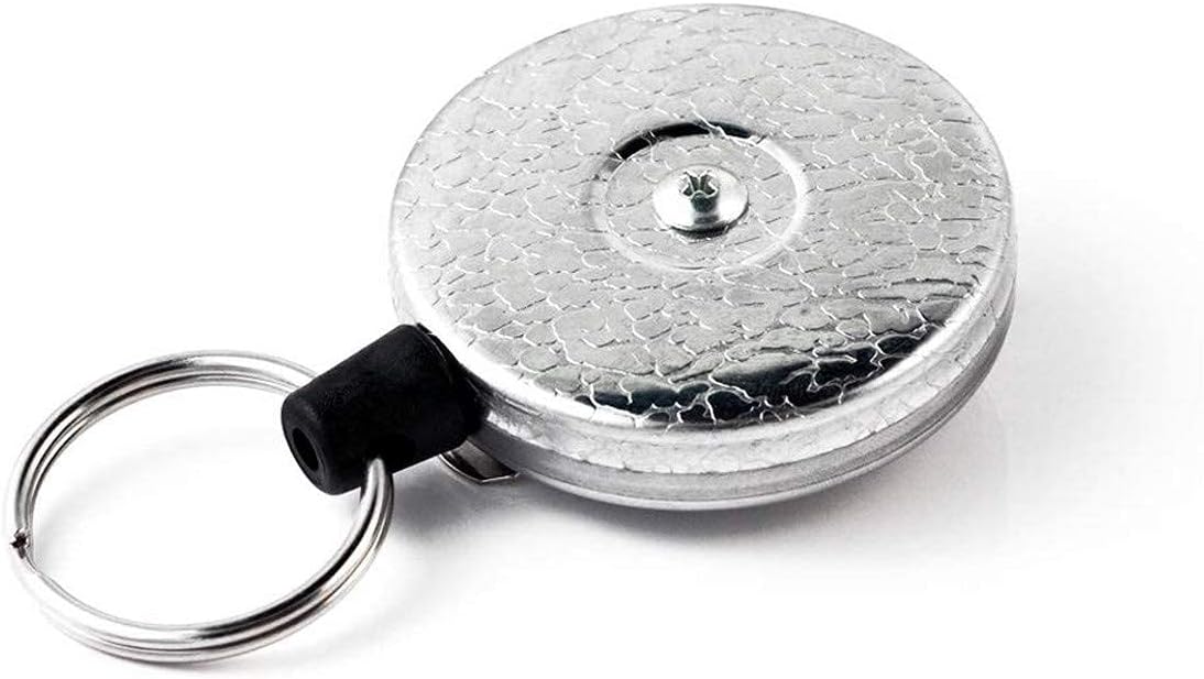 Llavero retráctil original con clip cinturón acero