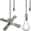 Cadena tracción ventilador techo 13.6pulg níquel