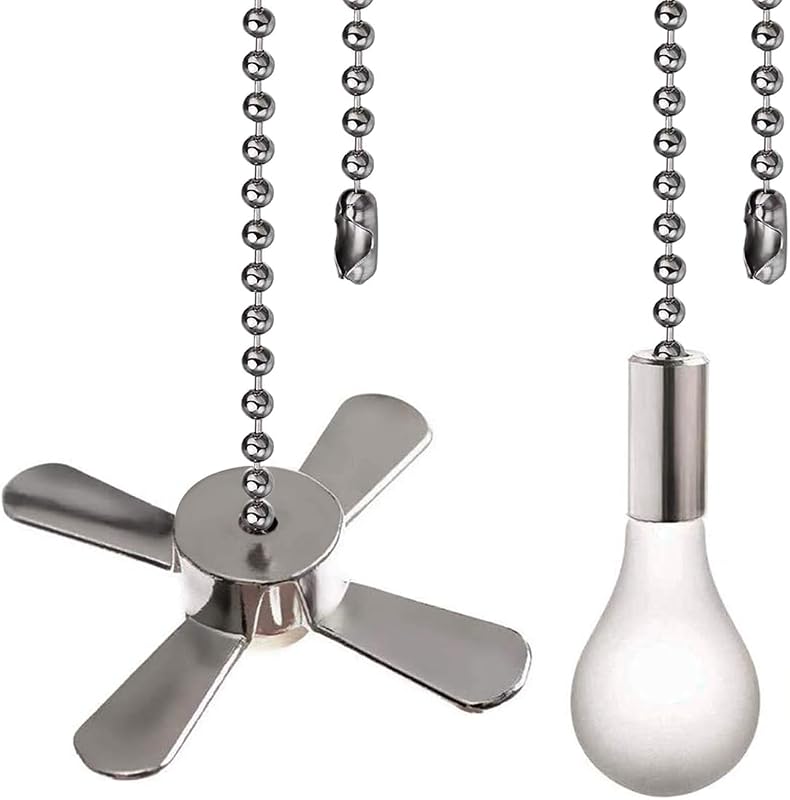Cadena tracción ventilador techo 13.6pulg níquel