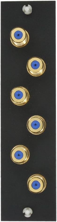 Placa montaje conector F 5F100-6VF 6 pzas negras