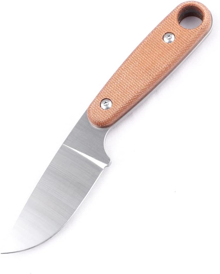 Cuchillo hoja fija 14C28N mango lino funda Kydex EDC