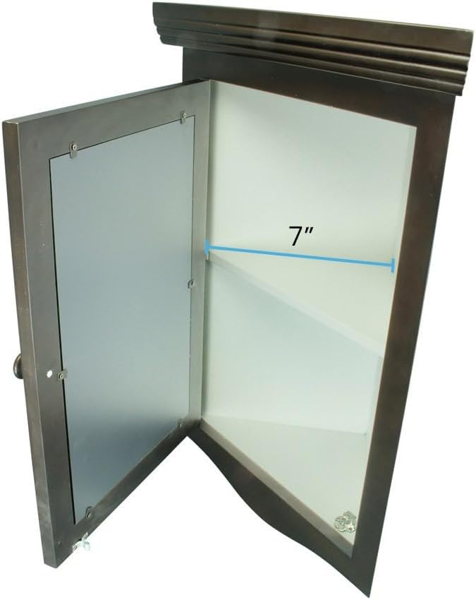 Gabinete medicina 27 1/8x20 1/8 pulg roble oscuro con espejo