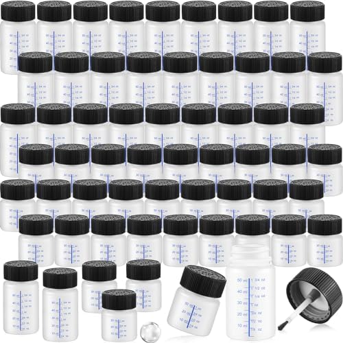 60 Botellas Pintura Retoque con Cepillo 2oz y 1oz Plástico