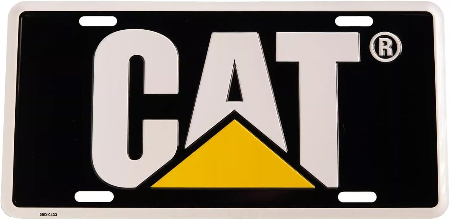 Placa aluminio CAT negro para matrícula