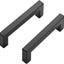 30 Tiradores gabinete negro mate 3-3/4" cuadrados cocina