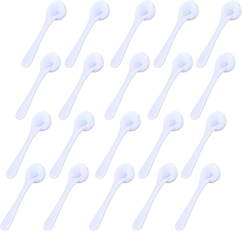 20 Pzas Cucharaditas Plástico para Tarros Especias 0.2oz