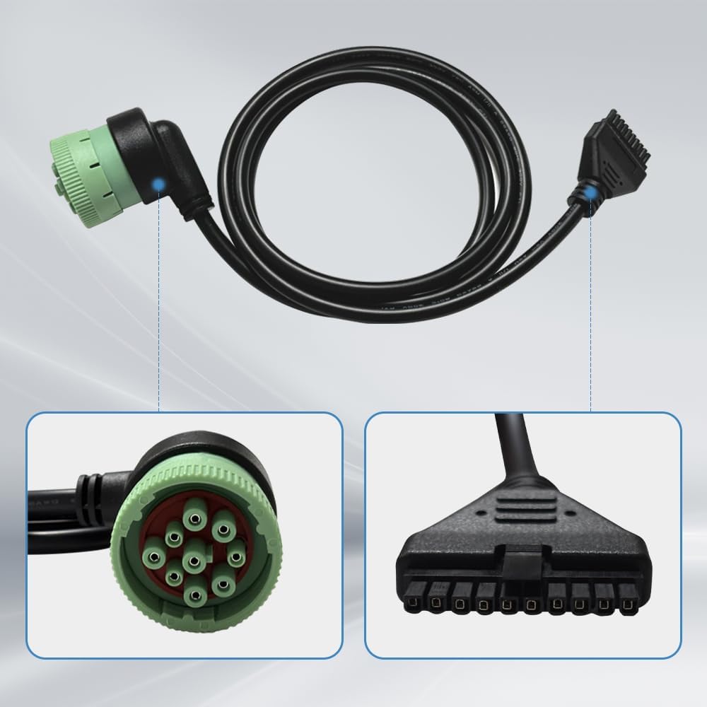 Cable adaptador J1939 9 a 10 pines para ELD PT30 camiones