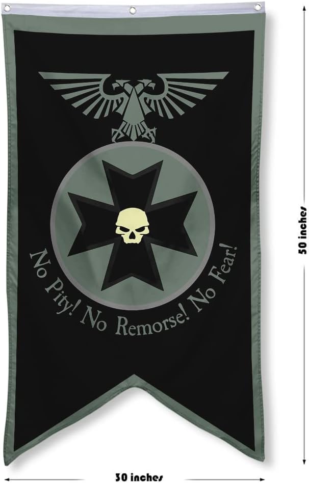 Bandera Templarios Negros 30x50" Decoración Oficina