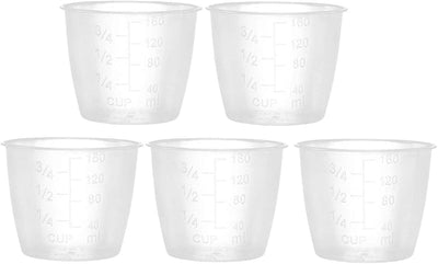 Taza medición plástico transparente 5uds 5.4oz