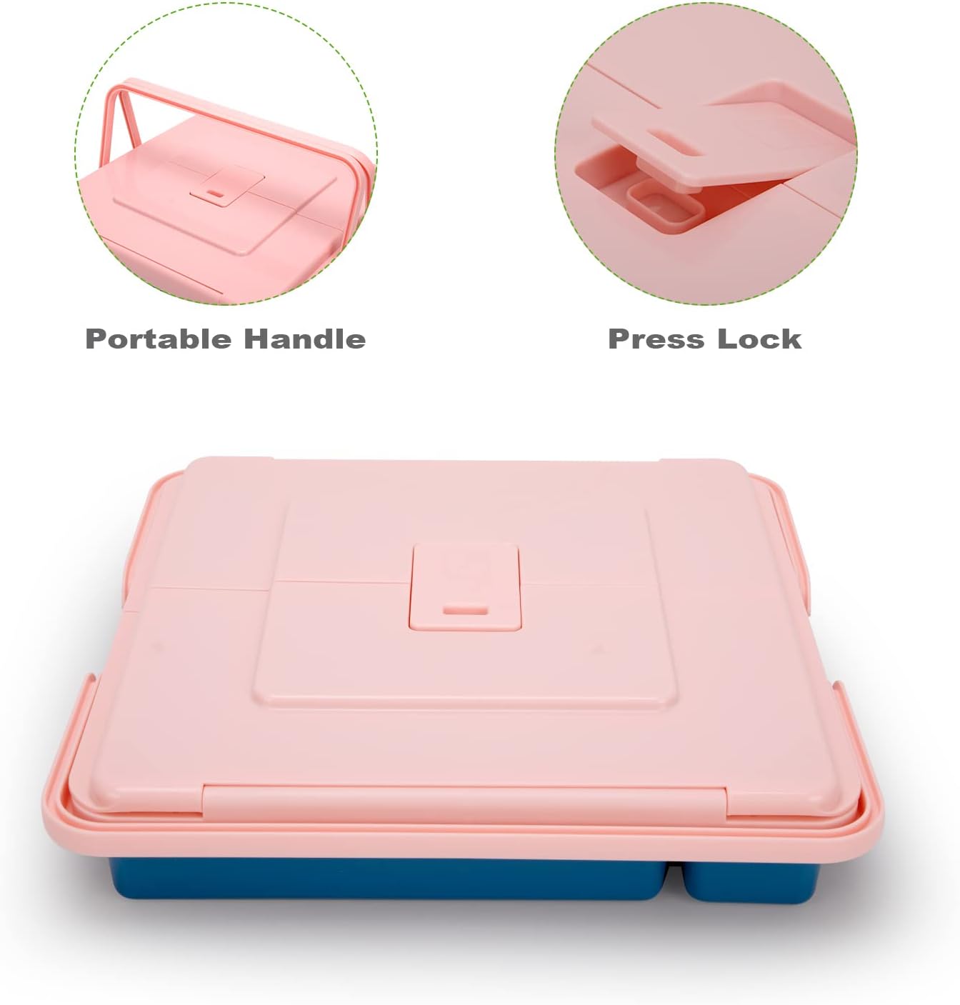 Organiz. cubiertos plástico 5 compartimentos cajón cocina rosa