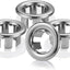 Set 4 Anillos Desbordamiento Fregadero Baño Plateado