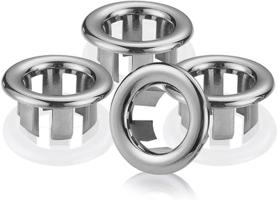 Set 4 Anillos Desbordamiento Fregadero Baño Plateado
