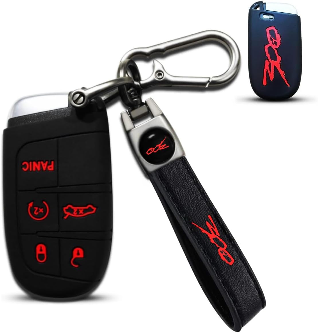Llavero coche con funda silicona suave para Chrysler 300