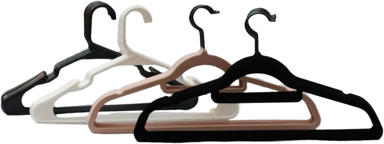 Perchas Terciopelo Negro 50 Uds