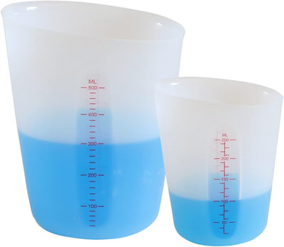 2 Tazas Medidor Silicón 16.9 y 8.5oz para Resina Bricolaje