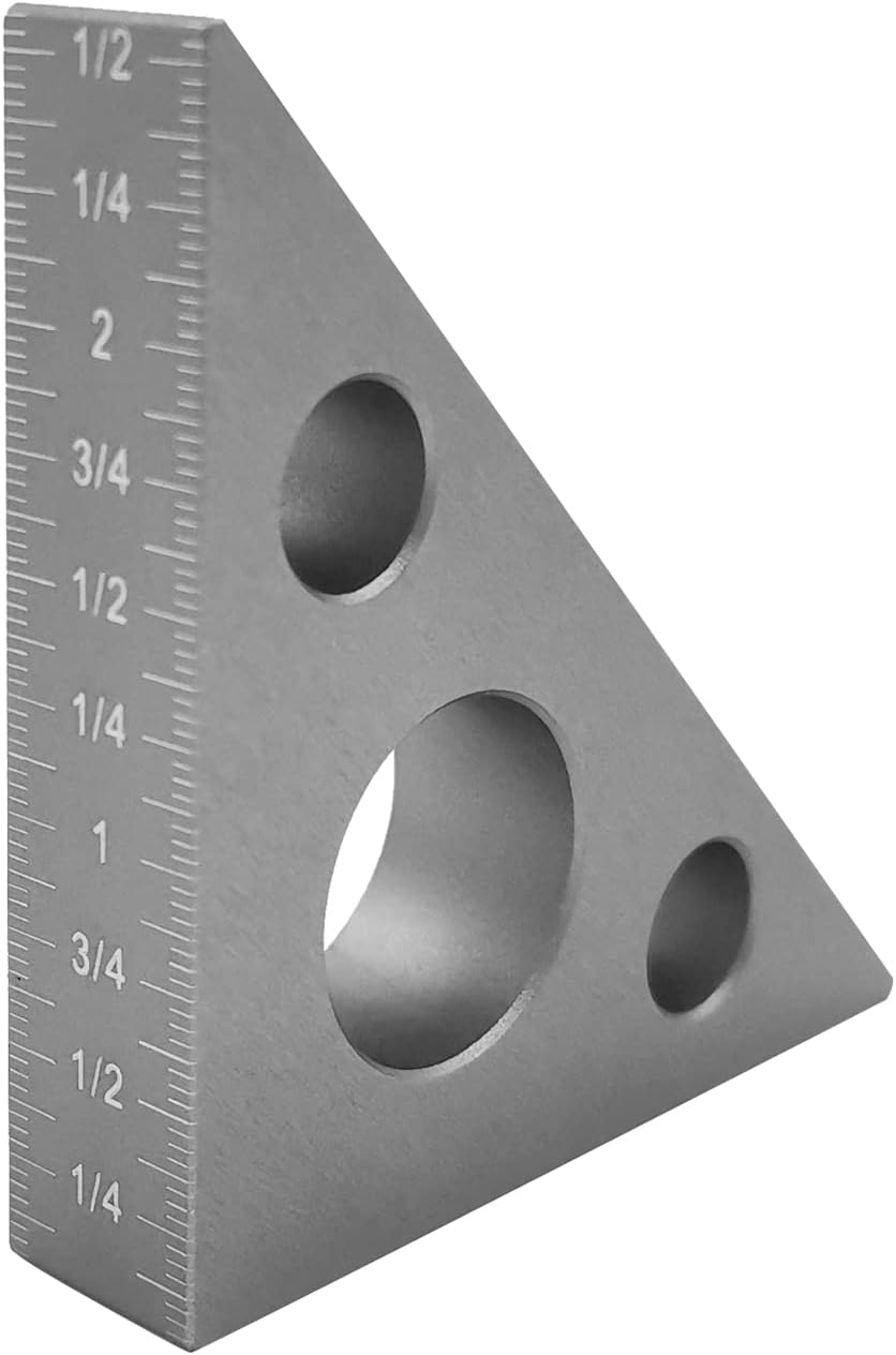 Regla ángulo recto aluminio 45 y 90 grados