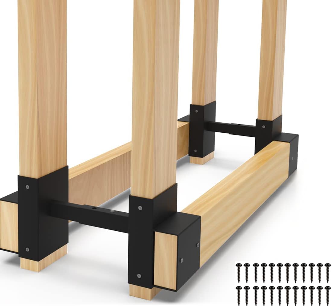 Kit soporte leña 2x4 3 profundidades ajustables patio