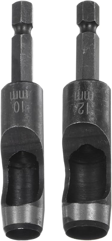 2 Unids vástago 1/4 pulg cuero para taladro artesanía