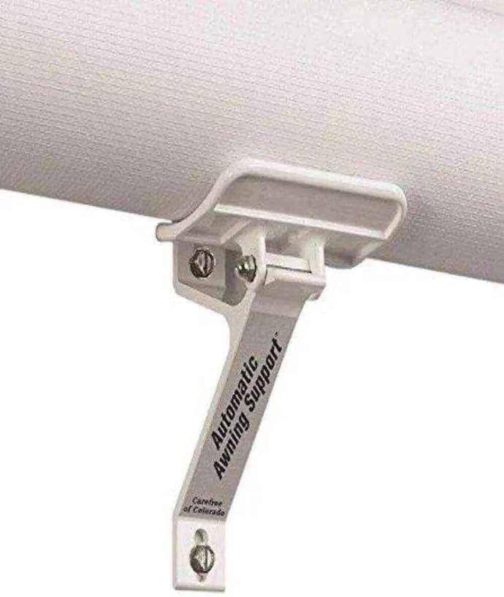 Soporte automático toldo RV blanco