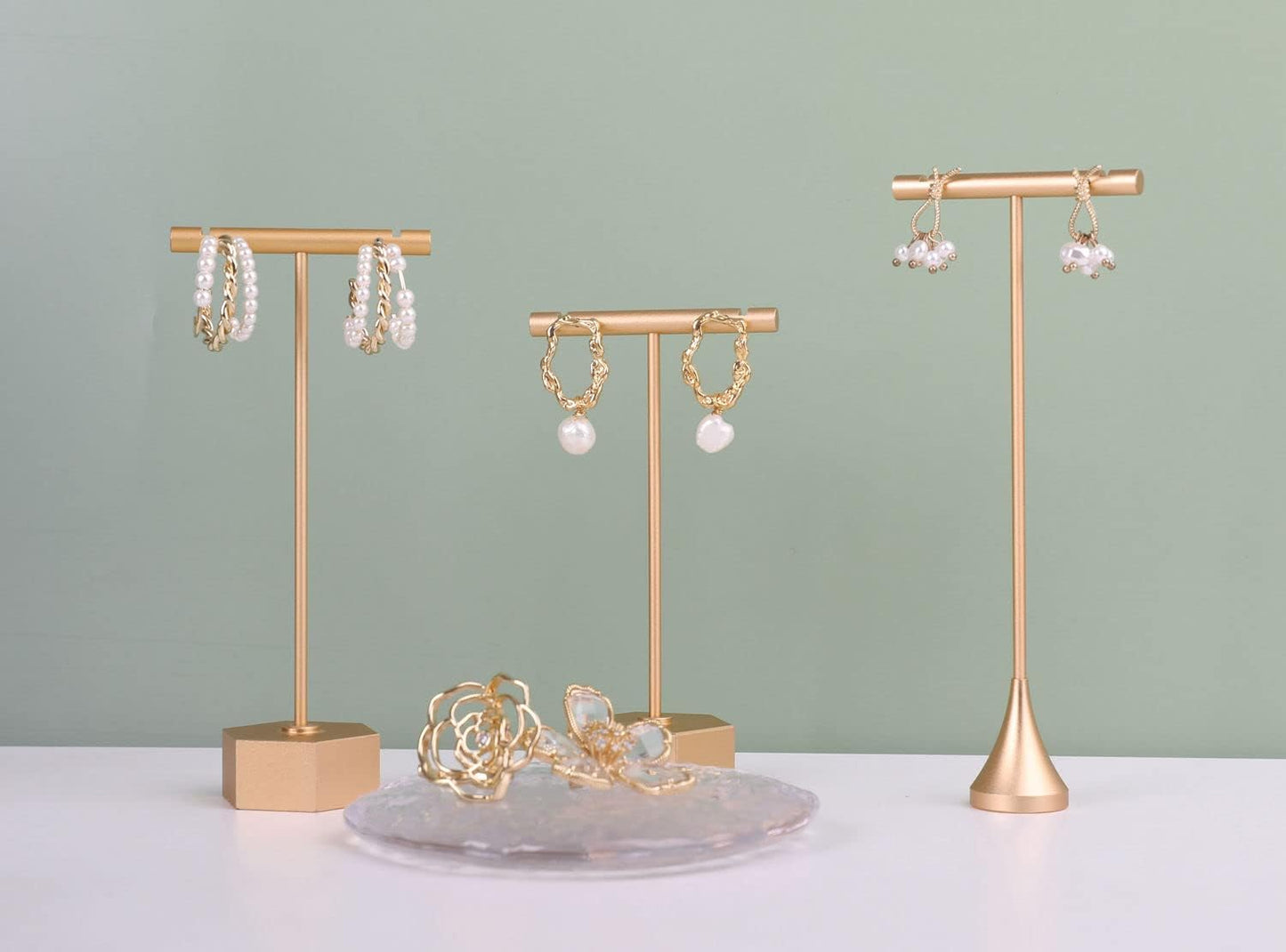 Soporte T para colgar y fotografiar joyas