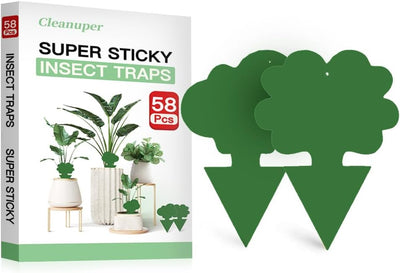 58 Trampas adhesivas verdes para insectos interiores exteriores