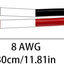 Conector Macho QS8 Anti-Chispas para Motocicleta Cable 8AWG