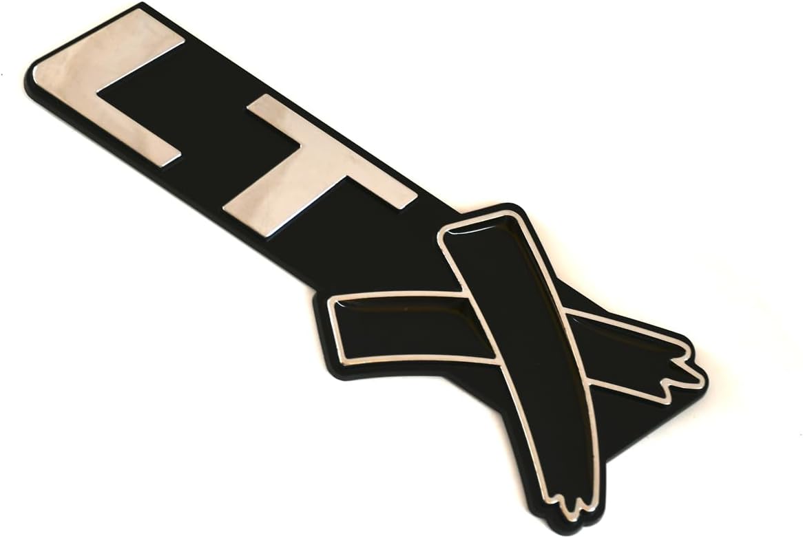 2 Pzas Emblemas LTX Chevy Corvette Negro Cromado