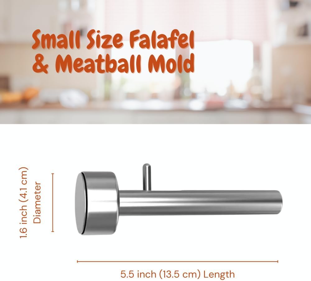 Cuchara prensa acero inox 1.6" para falafel