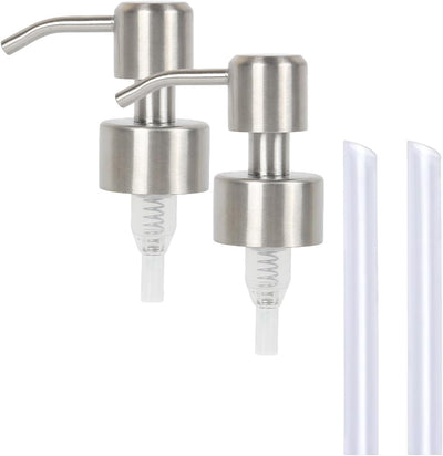 2 Dispensadores Jabón Acero Inox Cabezal 28/400