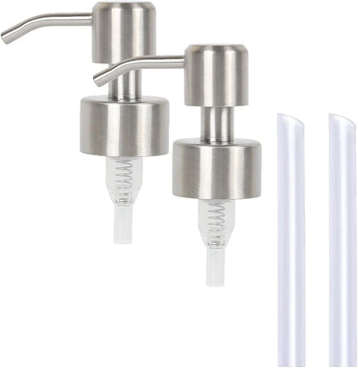 2 Dispensadores Jabón Acero Inox Cabezal 28/400