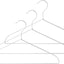 Set 3 perchas aluminio ropa
