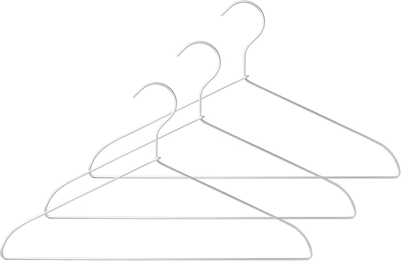 Set 3 perchas aluminio ropa