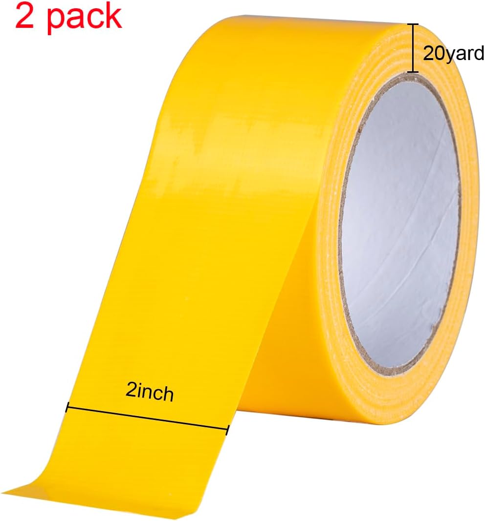 2 Cintas Ducto Servicio Pesado Impermeables 40yd Amarilla