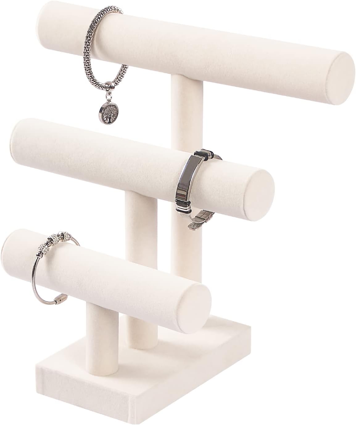 Soporte 3 niveles para joyas brazaletes collares y relojes