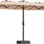 Sombrilla patio 15ft base doble cara UV duradero