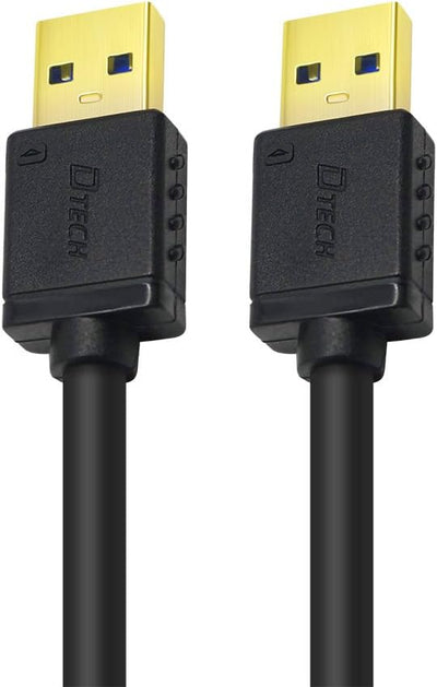 Cable USB 3.0 tipo A 6ft macho a macho negro