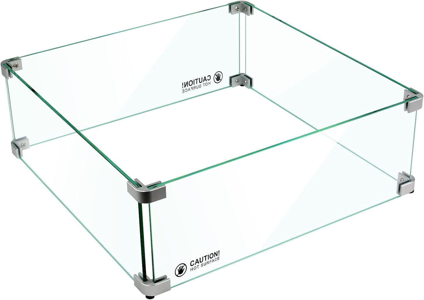 Protector viento vidrio templado 17.5x17.5x6pulg para