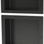 Estante ducha triple nicho negro 16x34x4"