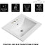 Lavabo baño rectangular cerámica blanca 20x18pulg